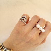 Crown Ring (로즈골드 가드링 화이트골드 크라운링 제작 버전)