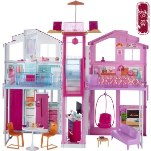 바비인형 3스토리 하우스 팝업 엄브렐러 작은 파라솔 플레이세트 패션인형 패션돌 피규어