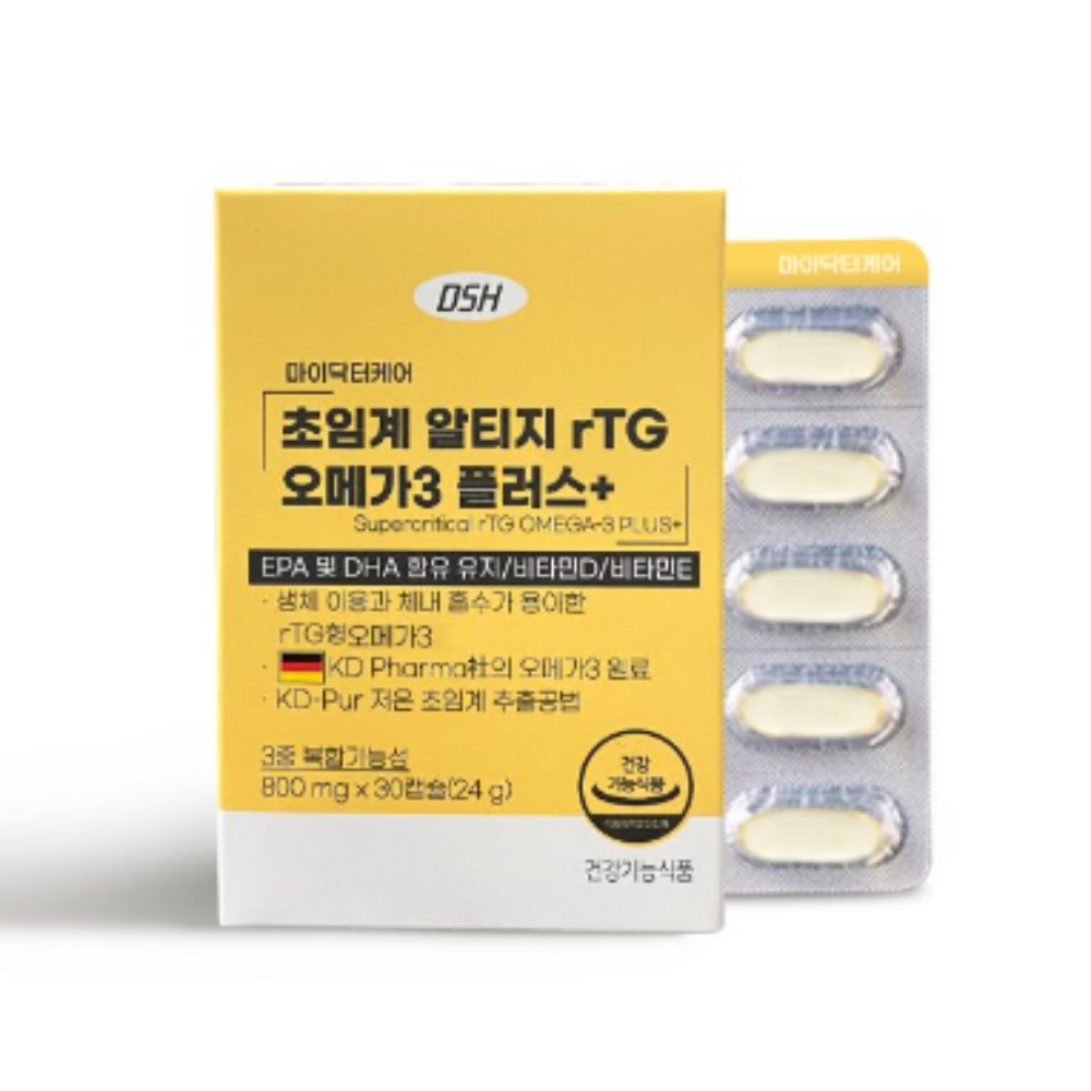 <b>마이닥터케어</b> 초임계 알티지 rTG 오메가3 플러스 800mg x 30캡슐