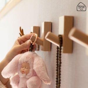부착식 원목 우드 벽걸이 후크