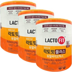 종근당건강 락토핏 생유산균 플러스 듀얼바이오틱스 2,000mg x 200포 x 3통 6개월분