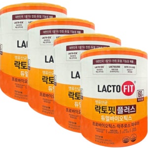 종근당건강 락토핏 생유산균 플러스 듀얼바이오틱스 2,000mg x 200포 x 4통 8개월분