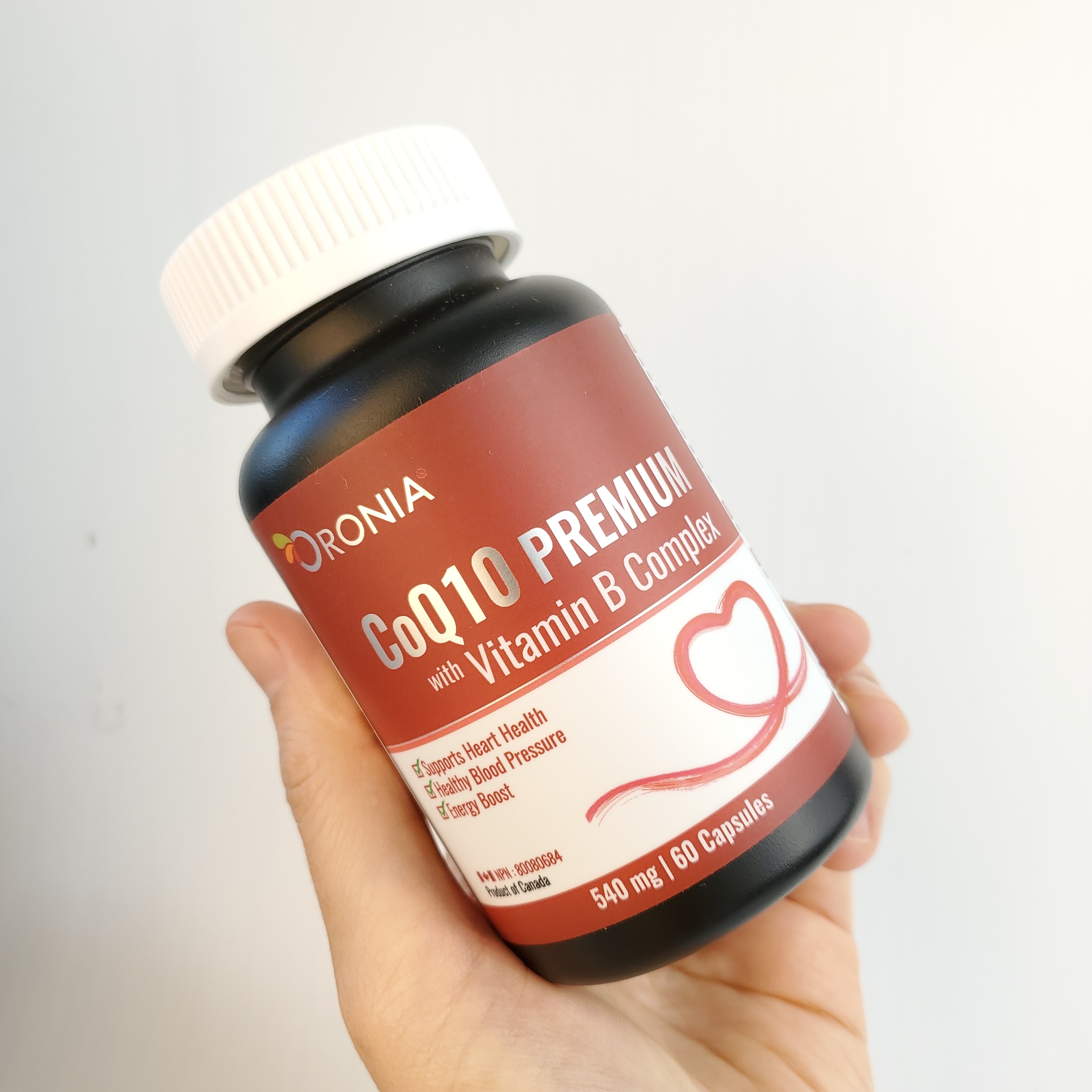 오로니아 코큐텐 프리미엄 비타민B 비오틴 나이아신아마이드 엽산 540mg 60캡슐 약2개월분 코엔자임큐텐