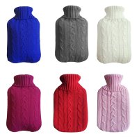 히터 2L Hot Water Bottle Solid Winter Heat Preservation Thermos Soft Knitted Cover Removable And Wash