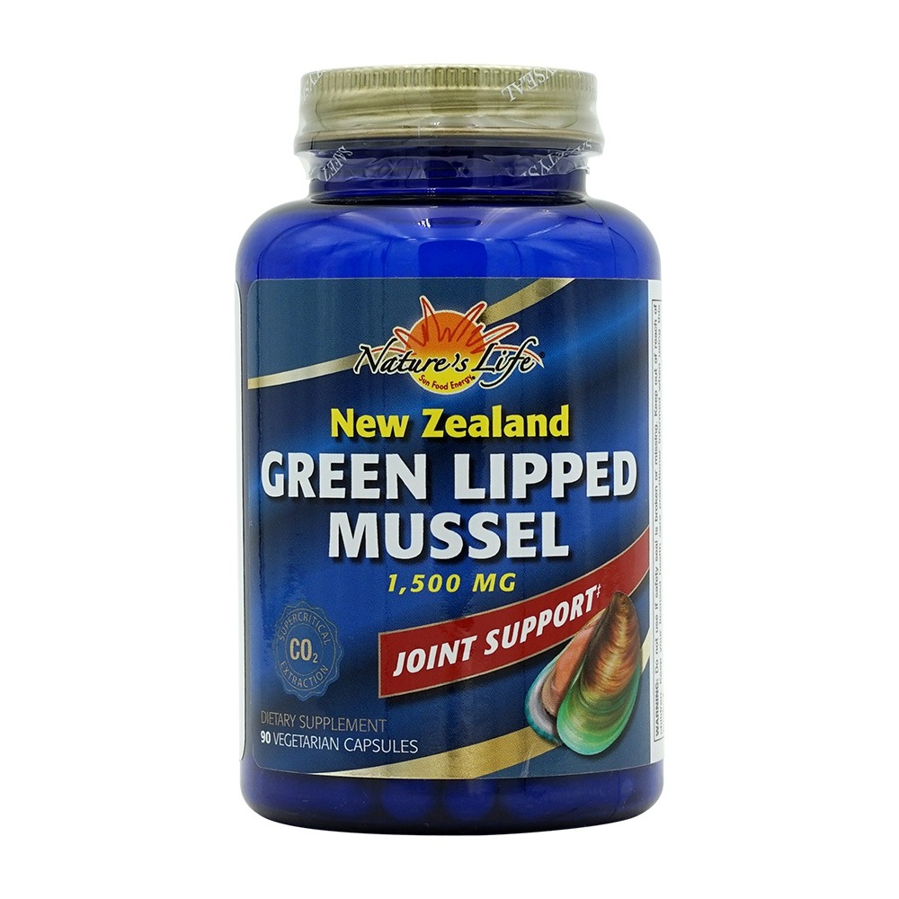 <b>네이쳐스라이프</b> 뉴질랜드 초록잎홍합 1500mg 90정 Green Lipped Mussel