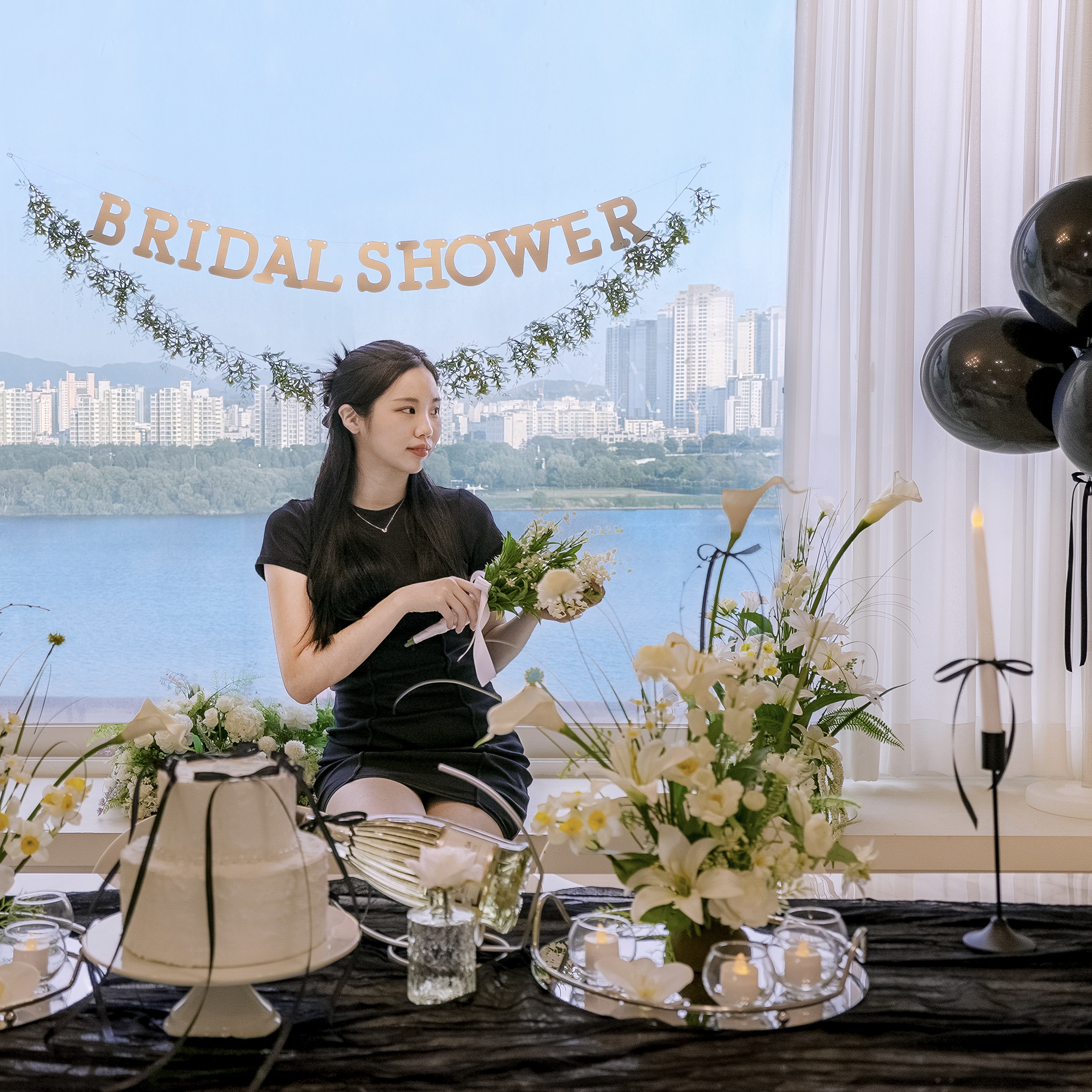 서울 브라이덜샤워 파티룸 두가지 한강뷰 스튜디오 베이비샤워 생일파티 드레스 넓은 공간