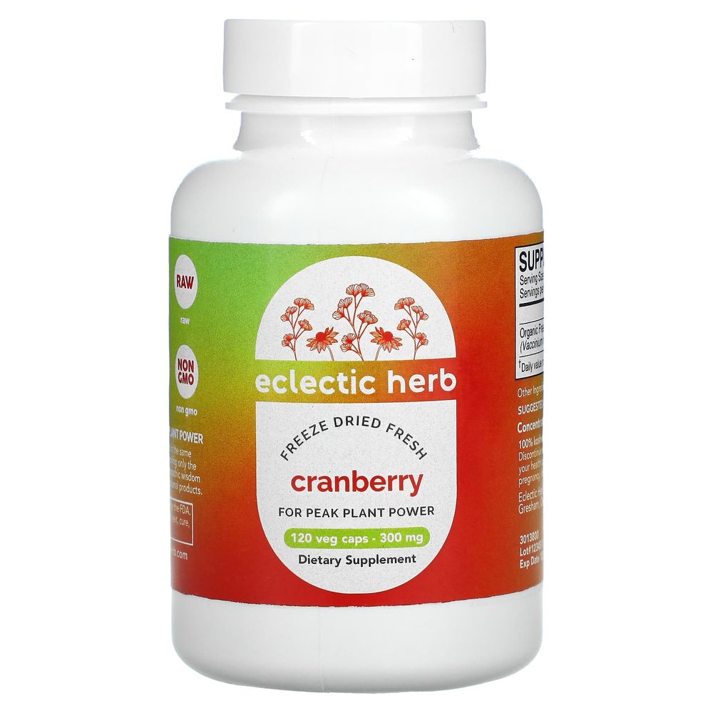 <b>이클레틱 인스티튜션 크랜베리</b> 추출물 300 mg 120 베지 캡슐