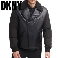 DKNY 남성 가죽자켓 블랙 라이더자켓 빅사이즈