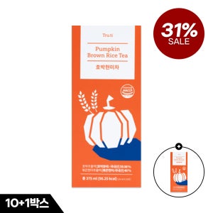 트루바이탈 티 호박현미차 물대용 빼는 빠지는 호박티 카페인없는차 10박스(25ml X 150포) + 호박현미차(15포) 1박스 증정