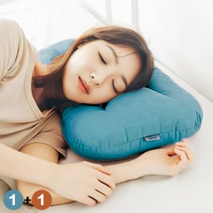 코튼샤워 1+1 페블 빨아쓰는 천연항균 새균 전자파 케어 경추베개M 경추목 일자목 거북목 옆으로자는 기능성 목디스크