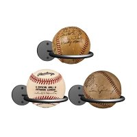 BIHOMI Baseball 소프트볼 디스플레이 기념품 홀더 야구 배트 수납 수집용 튼튼한 벽걸이 블랙 3PCS 하드웨어 3팩