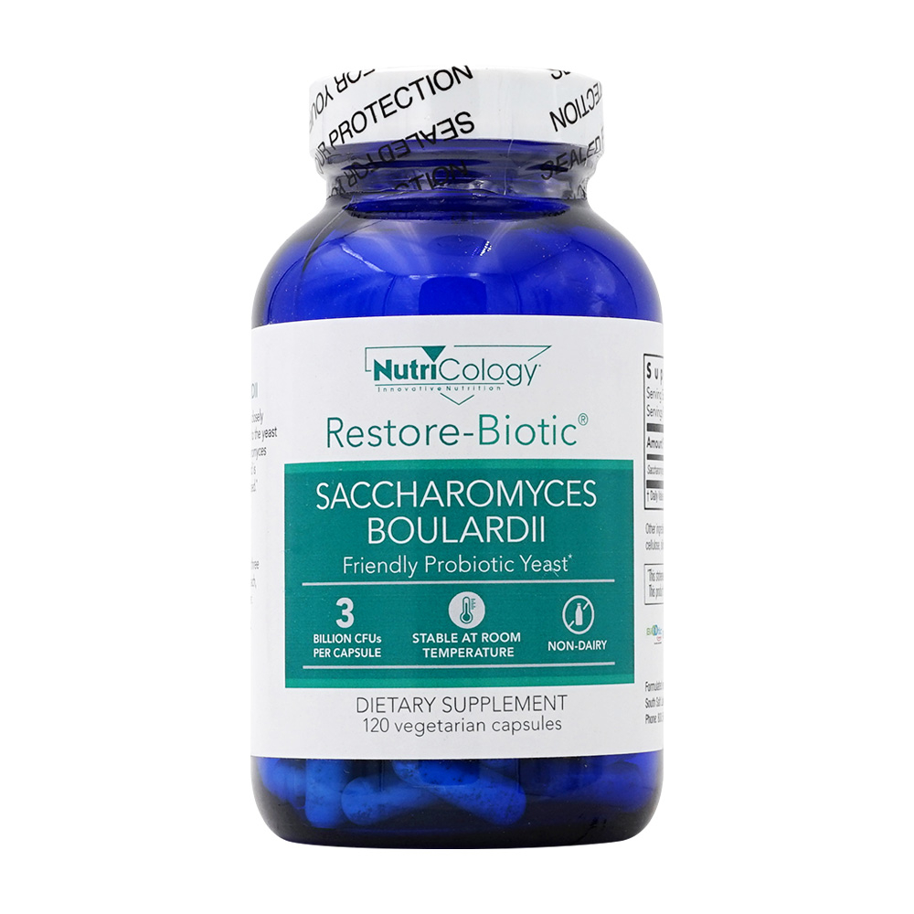 뉴트리콜로지 <b>리스토어</b> <b>바이오틱 사카로미세스 보울라디</b> 유산균 30억 120캡슐