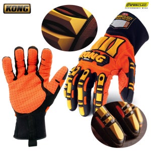 Ironclad 충격방지 안전장갑 KONG PVC도트-미끄럼방지 손가락/손등보호-TPR패드 산업용장갑