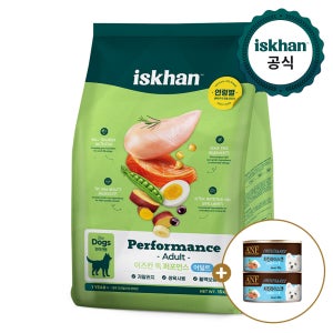 이즈칸 독 퍼포먼스 어덜트 15kg 강아지사료+ANF 캔 치킨라이스 2개