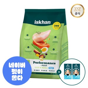 이즈칸 독 퍼포먼스 어덜트 15kg+통통닭 26g 2개(랜덤)