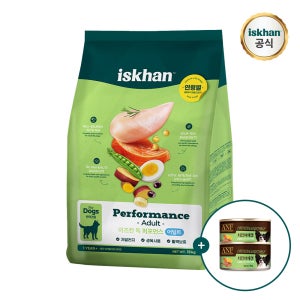 이즈칸 독 퍼포먼스 어덜트 15kg+(증정)캔 치킨야채 95gx2개