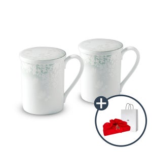 [크리스마스 선물포장EVENT] 한국도자기 마이웨딩 뚜껑 머그 2인 세트