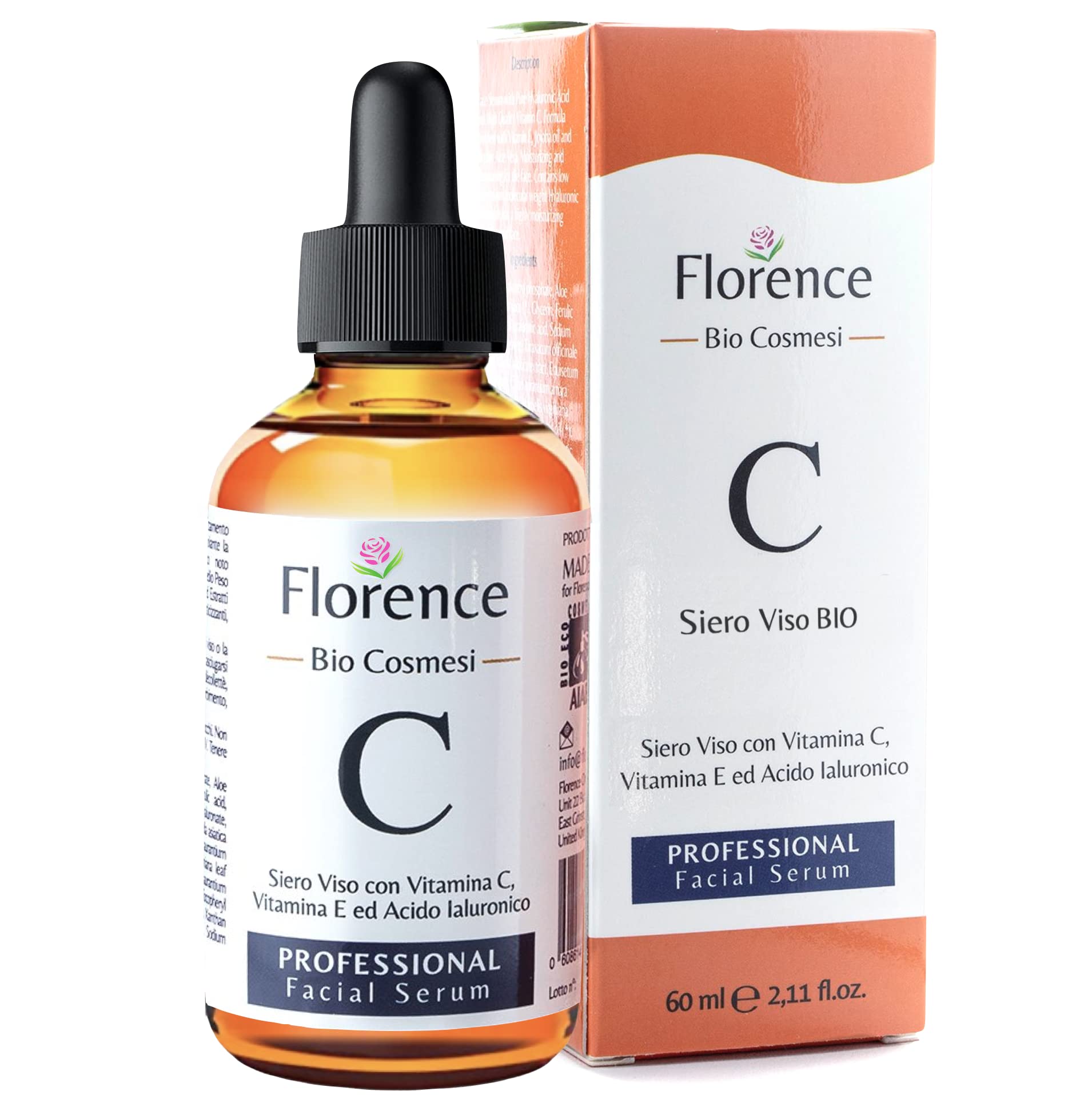 Florence 비건 유기농 비타민C 세럼 히알루론산 60ml