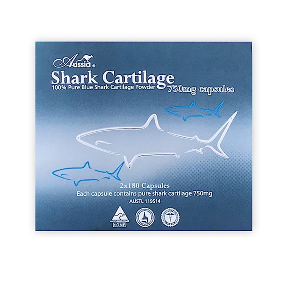 Aussia Shark Cartilage 750MG 오시아 청상어<b>연골</b> 750mg 180캡슐 2개입