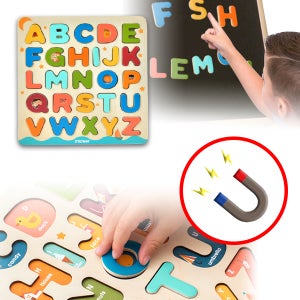 영어 알파벳 자석 보드 놀이 두뇌 활동 유아 아기 남아 여아 어린이 집중력 소근육 발달 교구 완구 MD