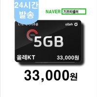 올레KT LTE데이터쿠폰5GB (실시간 발송)