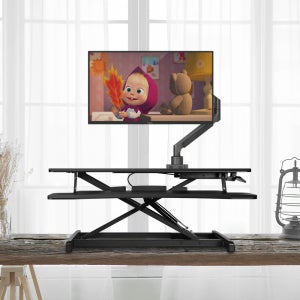 스탠딩책상 높이조절 서서일하는 테이블 스탠워크 모니터거치대 받침대