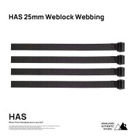 HAS 25mm Weblock Webbing 세트(4개구성) HAS사이드백 옵션