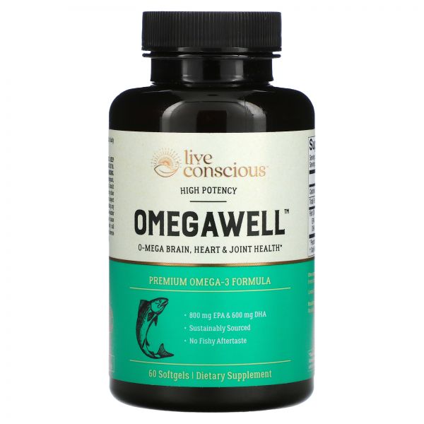 1+1 라이브컨스셔스 <b>Live Conscious</b> OmegaWell High Potency