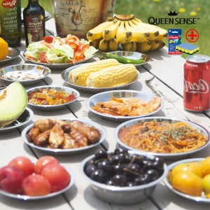 안깨지는그릇 스텐 식기 4인 17P 분식집 먹방 앞접시 코펠 식기