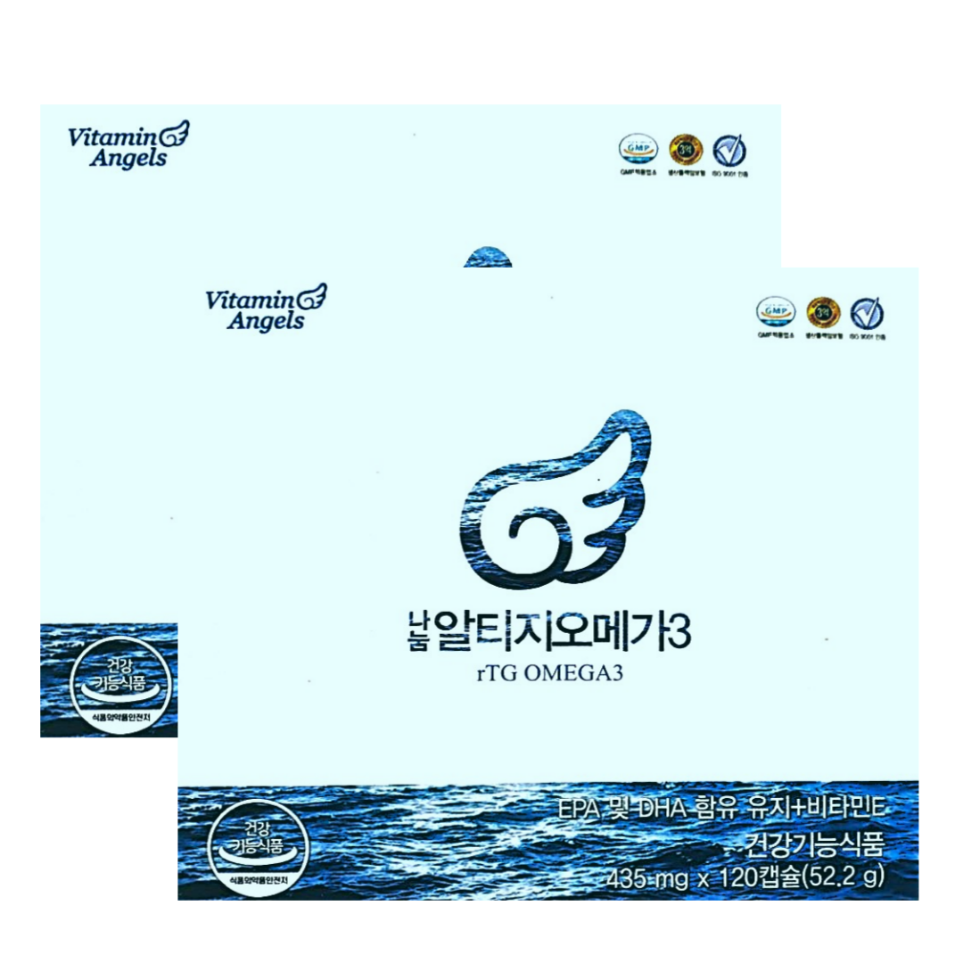<b>비타민엔젤스</b> 나눔 알티지 오메가3 435mg x 120캡슐 x 2박스 4개월분