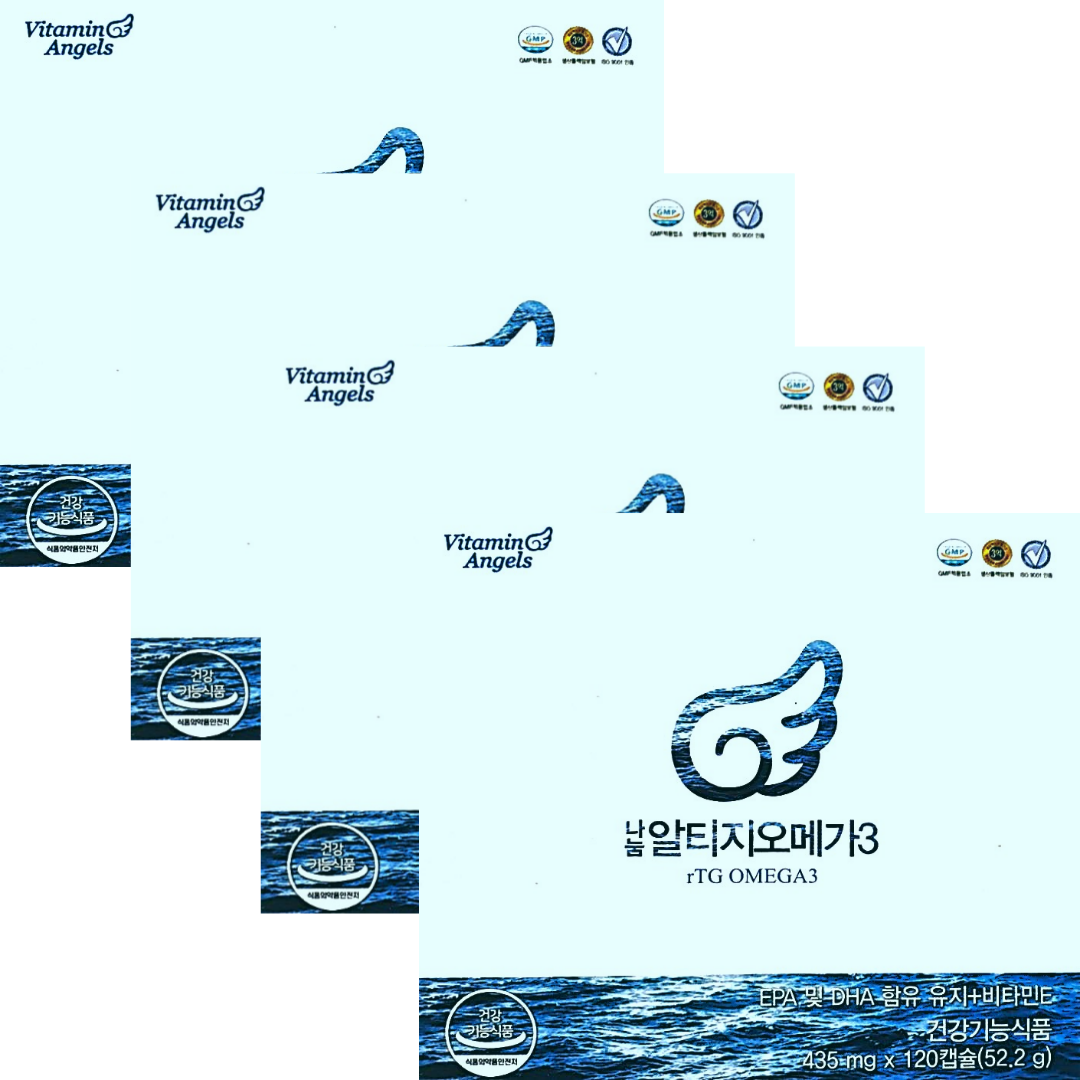 <b>비타민엔젤스</b> 나눔 알티지 오메가3 435mg x 120캡슐 x 4박스 8개월분