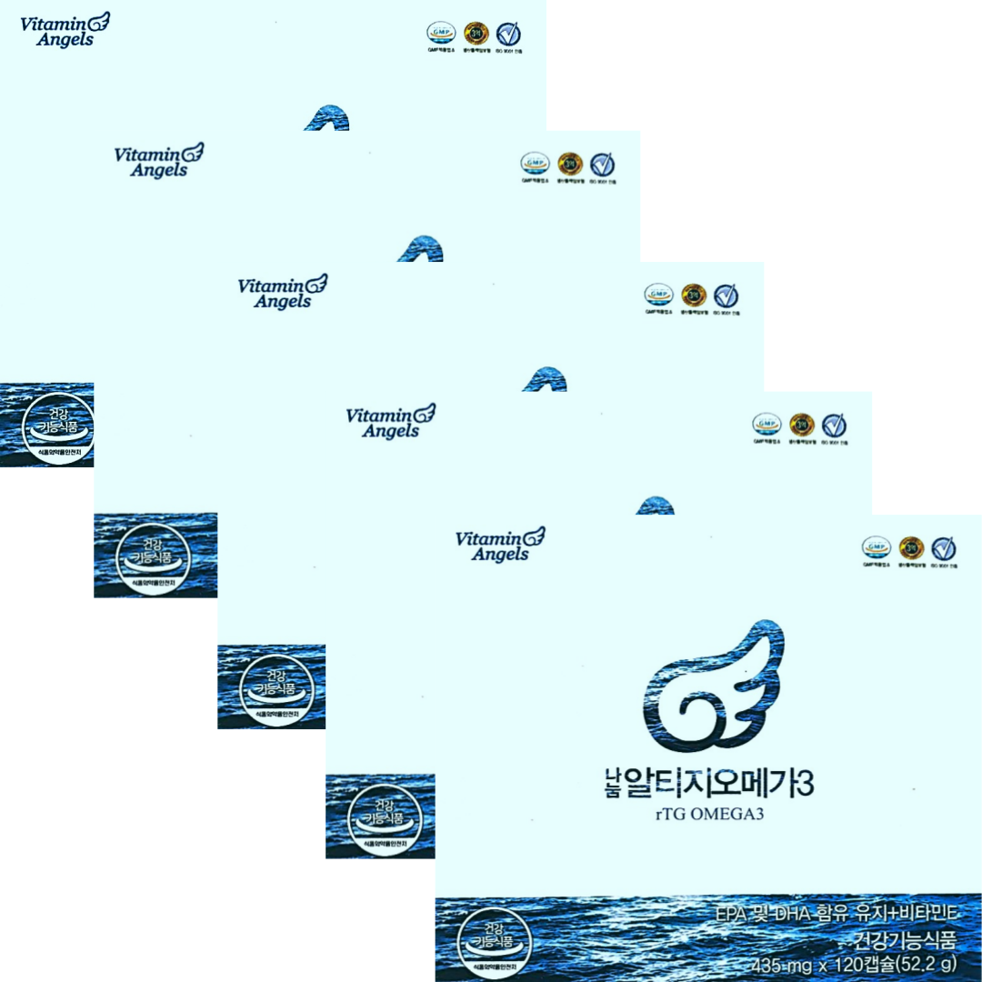 <b>비타민엔젤스</b> 나눔 알티지 오메가3 435mg x 120캡슐 x 5박스 10개월분