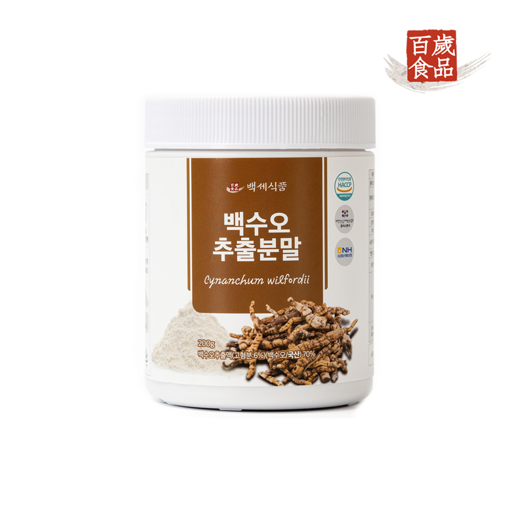 <b>백세식품</b> 백수오 <b>추출분말</b> 200g통 40일분 HACCP 인증제품