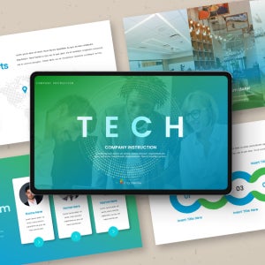 IT 테크 사업 파워포인트 PPT 템플릿 (회사소개서, 사업제안서, 비즈니스, 산업, Tech, Business)