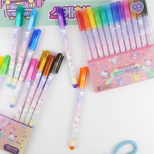 산리오캐릭터즈 12색 사인펜 -랜덤 유아 아동 초등학생 색연필세트