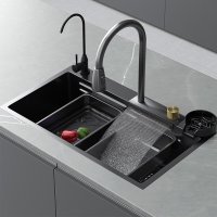 멀티싱크대 Black Handmade Thickening Stainless Steel