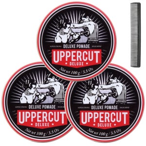 어퍼컷디럭스 디럭스 포마드왁스 100g x 3개 트리플팩 빗