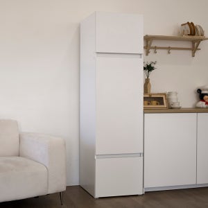 베이직 렌지도어 키큰장 폭300 슬라이딩 렌지대 광파오븐수납장 팬트리선반 냉장고옆 틈새장