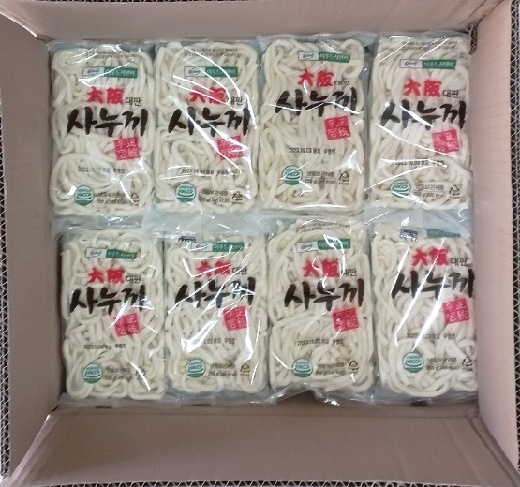 아이스박스포장 대판 사누끼우동 250g x 40개(1박스) 우동사리 냉동우동면