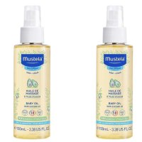 Mustela 무스텔라 베이비 오일 모이스춰라이징 오일 포 마사지 100ml 2개