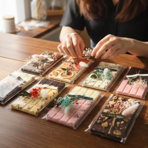 초콜릿 DIY 프리저브드 플라워 바크초콜릿 만들기 세트 키트 발렌타인데이 꽃 몰드 재료