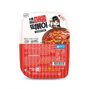 서울마님 매콤 떡볶이 280g 3개 (1개/1인분, 매콤맛, 로제맛)