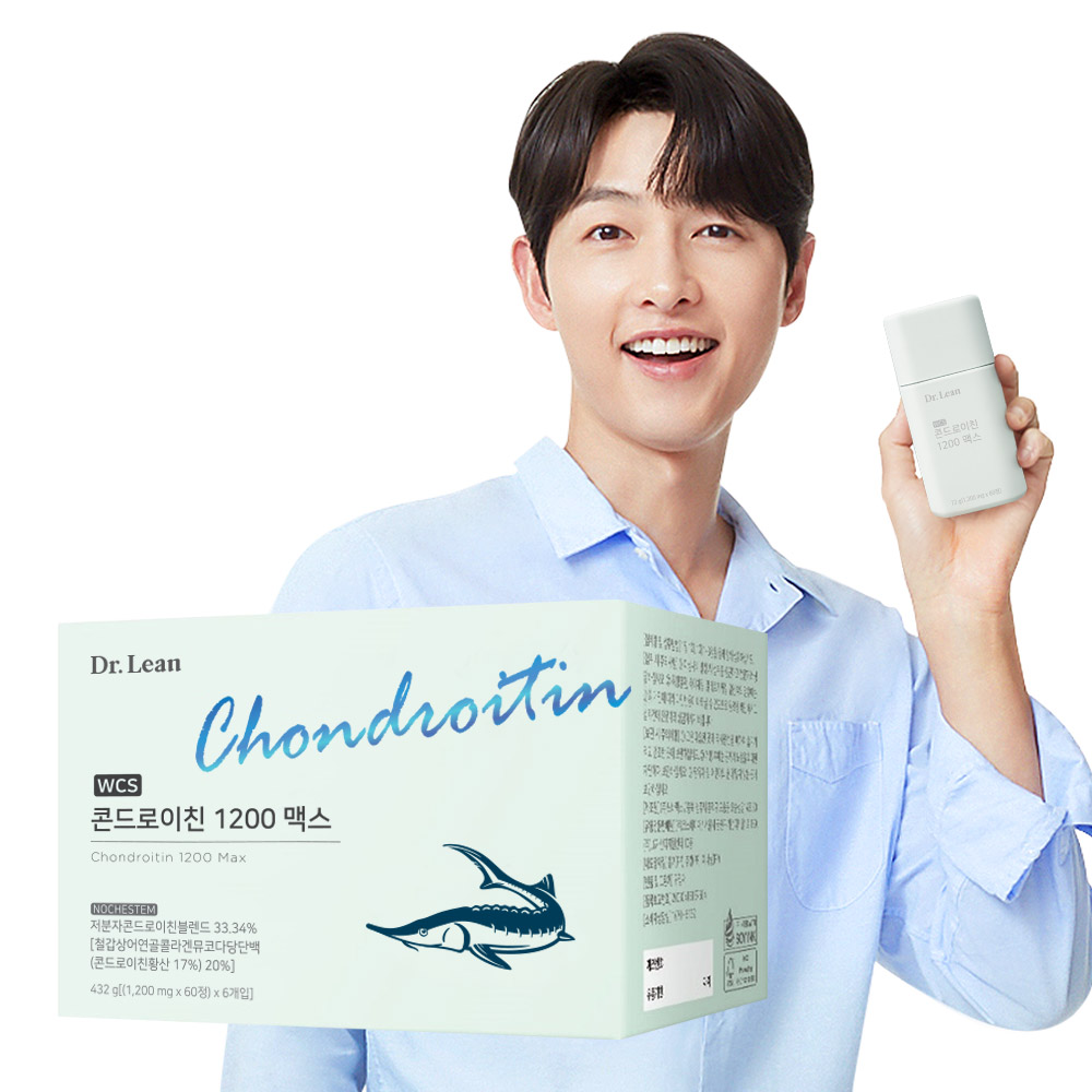 [6개입] 닥터린 송중기 철갑상어 <b>콘드로이친</b> 1200 맥스 저분자 뮤코다당단백 360정, 1개