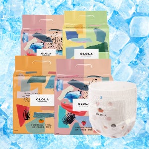 오로라 스킨핏 팬티형기저귀 4팩 낮밤기저귀 초슬림기저귀 얇고부드러운 통기성 여름 썸머기저귀