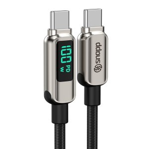 스냅 디스플레이 100W C to C PD 고속충전케이블 실버
