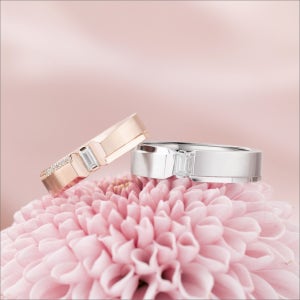 14k 18k 사각큐빅 리본 심플 밴드 종로 두꺼운 디자인 커플링 예물반지