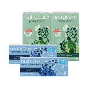 나트라케어 유기농 순면 디지털 탐폰 수퍼 2개 + 팬티라이너 커브드 2개