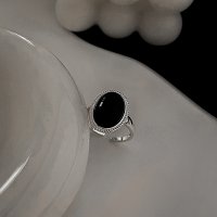 남녀공용 블랙 오닉스 남자은반지 여자 은반지 925 silver ring 프리반지