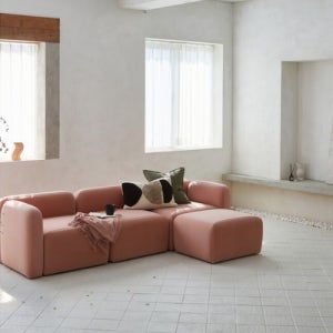 카라 모듈형 4인 소파(스툴) 카우치형 스툴단품 친환경 원단 색상변경