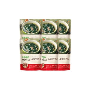 비비고 소고기미역국 500g 6개
